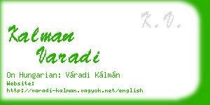 kalman varadi business card