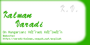 kalman varadi business card